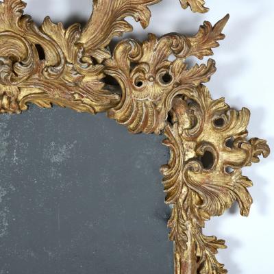 19th c Italian Giltwood Mirror with Original Mirror
