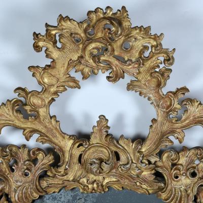 19th c Italian Giltwood Mirror with Original Mirror