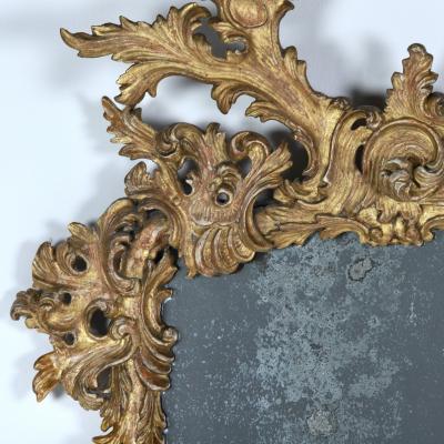 19th c Italian Giltwood Mirror with Original Mirror