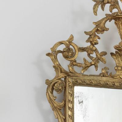 19th c Italian Giltwood Mirror with Original Mirror Plate