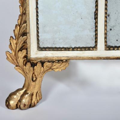19th c Italian Giltwood Overmantle with Original Mirror Plates