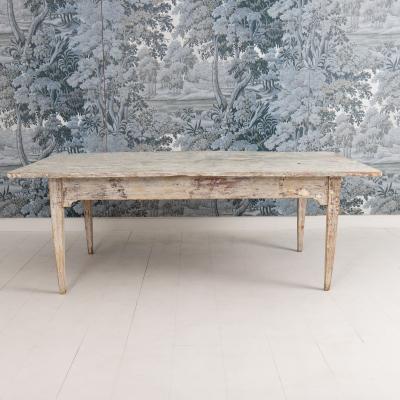 19th c Italian Table from a Convent in Original Paint