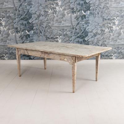 19th c Italian Table from a Convent in Original Paint