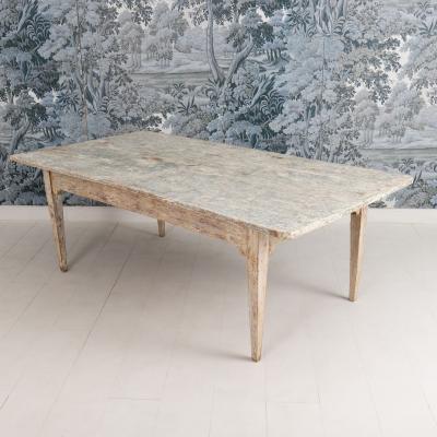 19th c Italian Table from a Convent in Original Paint