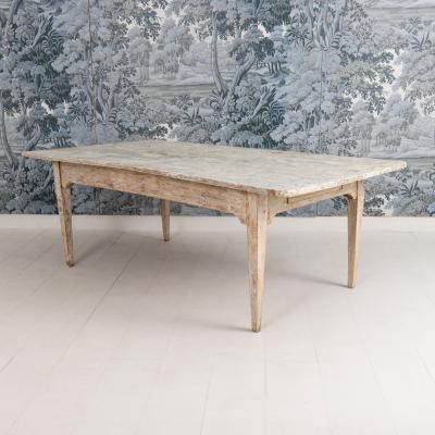 19th c Italian Table from a Convent in Original Paint