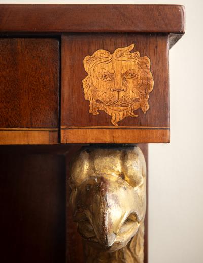 19th c Pair of Empire Console Tables