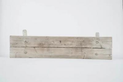 19th c Primitive Bleached Wood Console Table