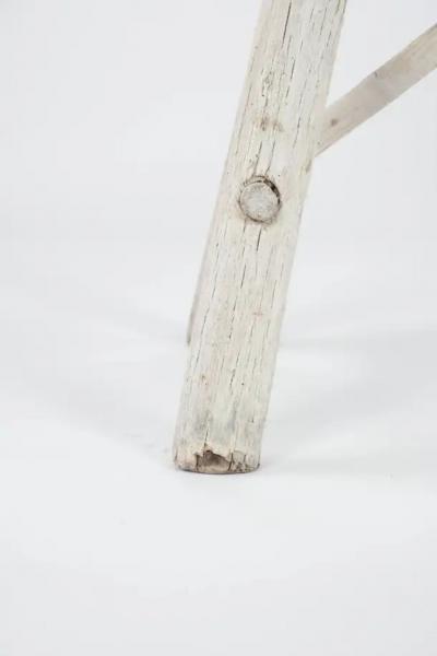 19th c Primitive Bleached Wood Console Table