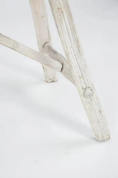 19th c Primitive Bleached Wood Console Table