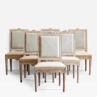19th c Six Gustavian Chairs