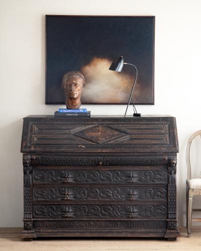 19th c Slant Top Secretary