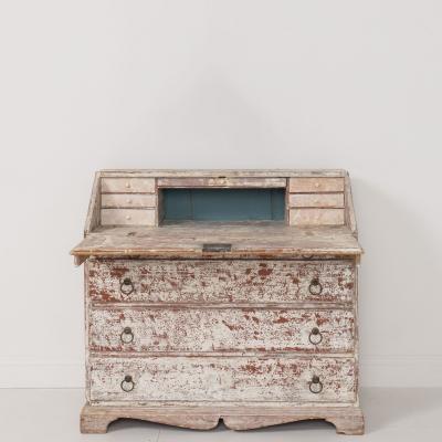 19th c Swedish Bureau Desk Secreatry in Original Paint