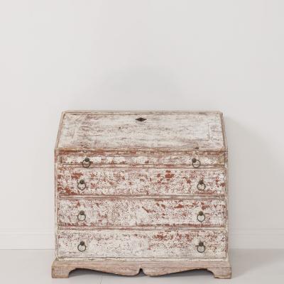 19th c Swedish Bureau Desk Secreatry in Original Paint