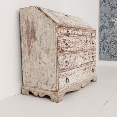 19th c Swedish Bureau Desk Secreatry in Original Paint