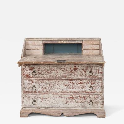 19th c Swedish Bureau Desk Secreatry in Original Paint