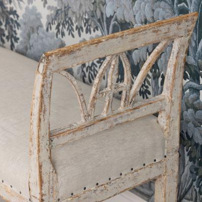 19th c Swedish Gustavian Lindome Painted Window Bench
