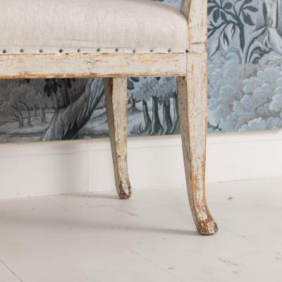 19th c Swedish Gustavian Lindome Painted Window Bench
