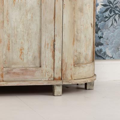 19th c Swedish Gustavian Period Buffet with Demilune Sides in Original Paint