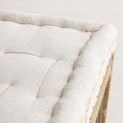 19th c Swedish Gustavian Period Footstool or Bench in Original Paint