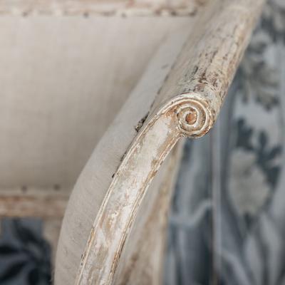 19th c Swedish Gustavian Trundle Daybed in Original Paint