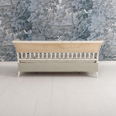 19th c Swedish Gustavian Trundle Daybed in Original Paint