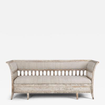 19th c Swedish Gustavian Trundle Daybed in Original Paint