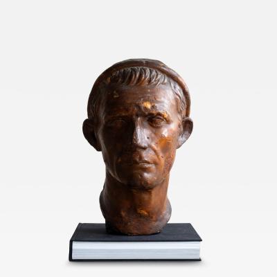 19th c Wax head of Julius Caesar