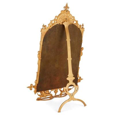 19th century Empire style ormolu table mirror