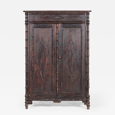 19th century French Faux Bamboo Buffet Cupboard