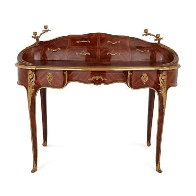 19th century French Louis XV style ormolu mounted writing desk