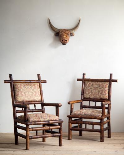 19th century French bamboo Garden Set