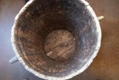 19th century French grape harvesting hod