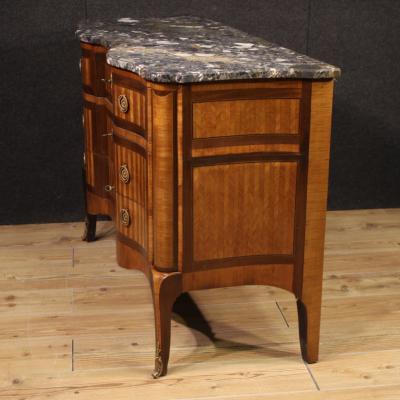 19th century French inlaid dresser with marble top