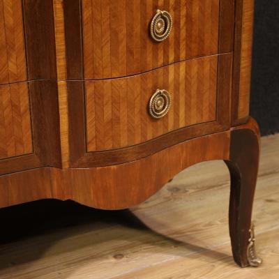19th century French inlaid dresser with marble top