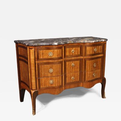 19th century French inlaid dresser with marble top