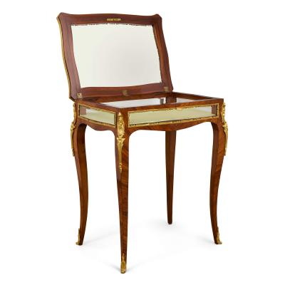 19th century French ormolu mounted bijouterie table