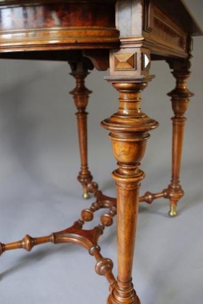 19th century French walnut centre table