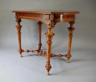 19th century French walnut centre table