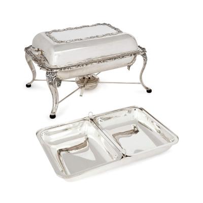 19th century German sterling silver chafing dish