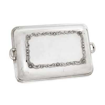 19th century German sterling silver chafing dish