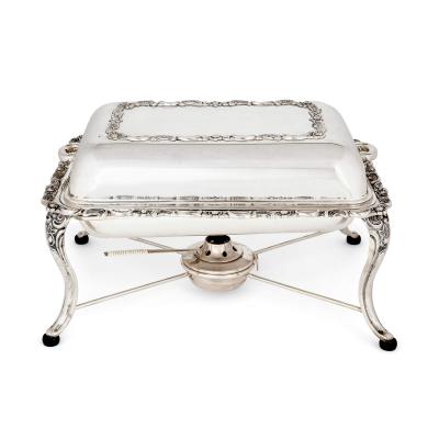 19th century German sterling silver chafing dish