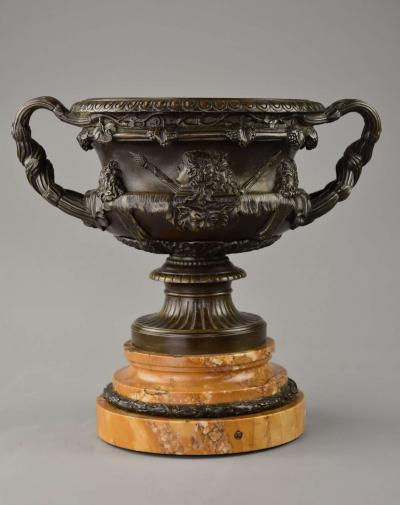 19th century Grand Tour bronze reduction of The Warwick Vase