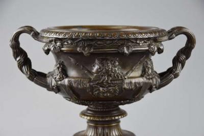19th century Grand Tour bronze reduction of The Warwick Vase