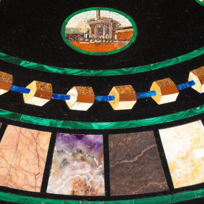19th century Italian micro mosaic and specimen marble top centre table