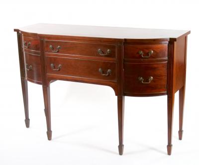 19th century Mahogany Wood Bow Front Buffet Server
