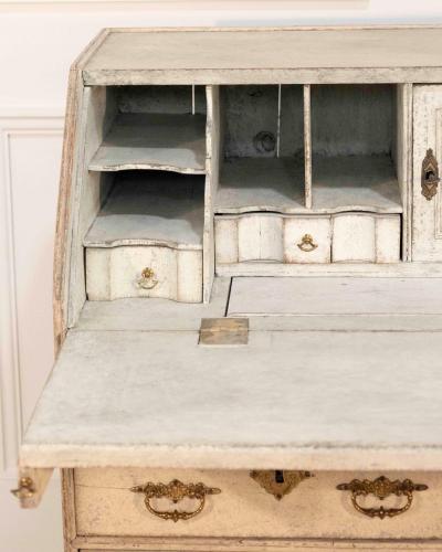 19th century Scandinavian bureau with exquisite carved detailing