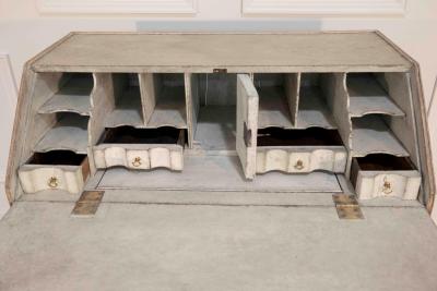 19th century Scandinavian bureau with exquisite carved detailing