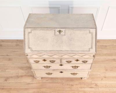 19th century Scandinavian bureau with exquisite carved detailing