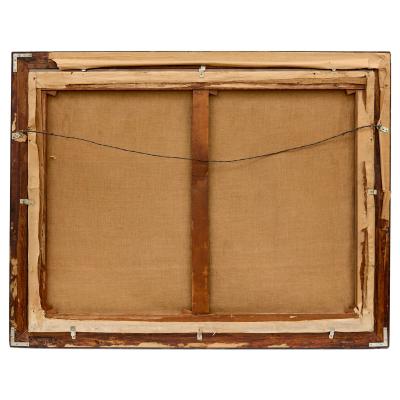 19th century gouache and watercolour painting of a Dutch galleon ship at sea