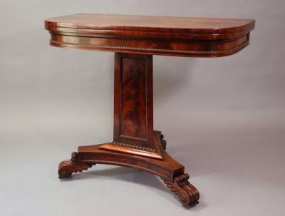19th century mahogany card table